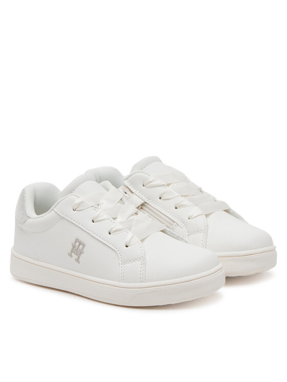 Tommy Hilfiger Tommy Hilfiger Sneakersy Low Cut Velcro Sneaker T1A9-33728-1439 S Biały