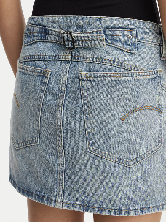 G-Star Raw G-Star Raw Дънкова пола Cinch D28409-E352 Син Regular Fit