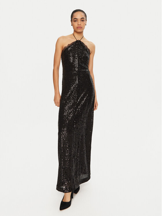 TWINSET TWINSET Rochie de seară 242AT2340 Negru Slim Fit