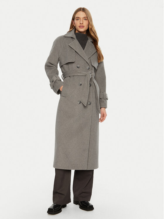 ACCESS FASHION ACCESS FASHION Palton 44-9001-119 Gri Relaxed Fit