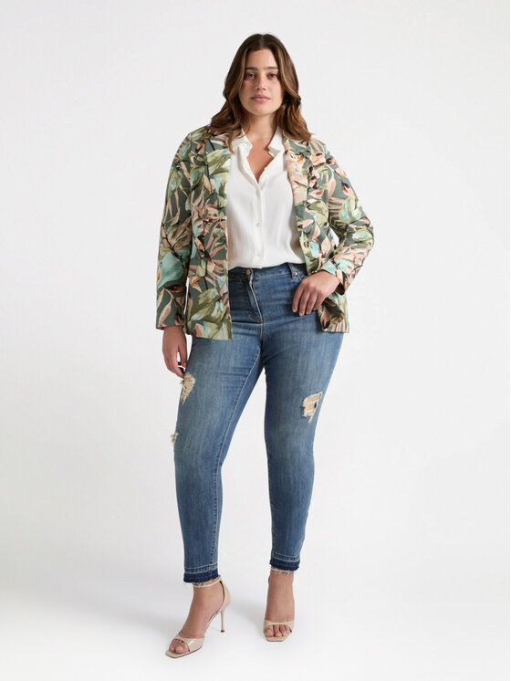 Fiorella Rubino Fiorella Rubino Giacca outdoor Q514T000193N0S5 Verde Slim Fit
