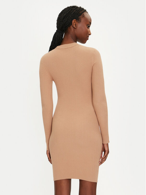 REPLAY REPLAY Kötött ruha DK3319.000.G23370 Bézs Slim Fit
