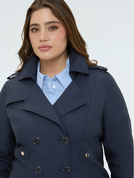 Fiorella Rubino Fiorella Rubino Płaszcz zimowy 0009T000359N034 Niebieski Slim Fit