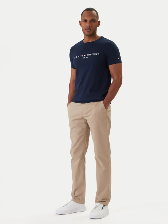 Tommy Hilfiger Tommy Hilfiger Тишърт Logo MW0MW11797 Тъмносин Slim Fit