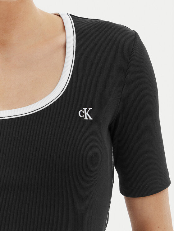 Calvin Klein Jeans Calvin Klein Jeans Každodenní šaty LV047F224G Černá Slim Fit