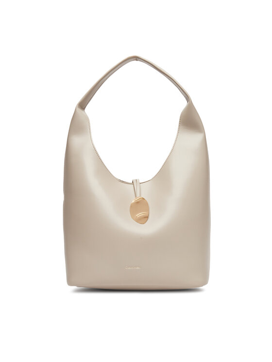 Calvin Klein Jeans Calvin Klein Jeans Handtasche Stone Lock Slouchy Small Shoulde LV04K3176G Écru
