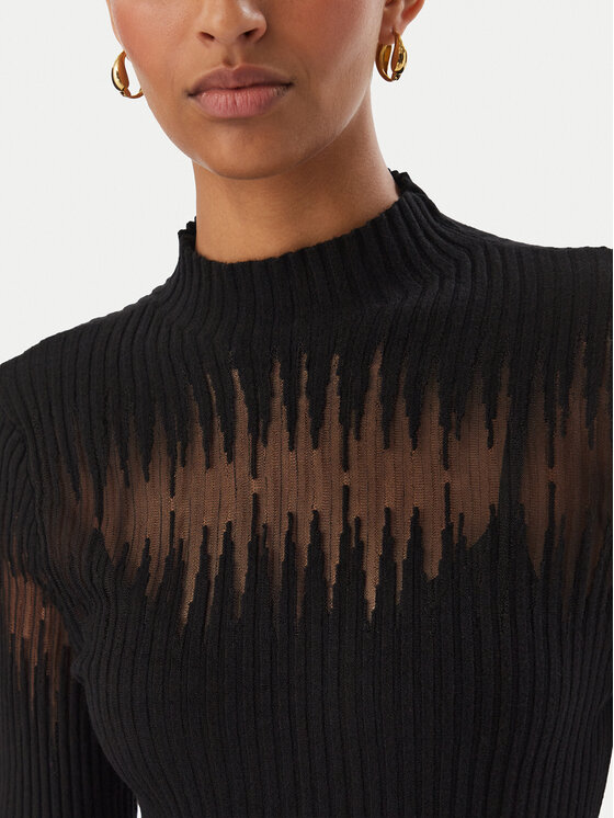 Rinascimento Rinascimento Blūze CFM0012380003 Melns Slim Fit