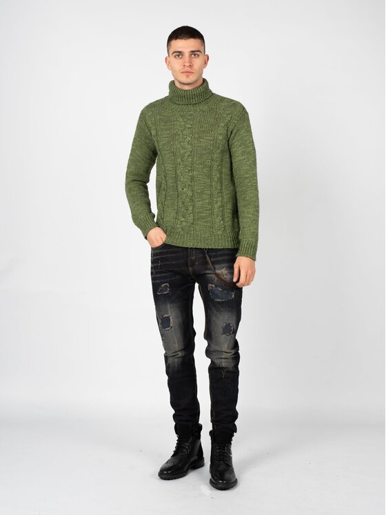 Xagon Xagon Sweter A23081S1010B Zielony Regular Fit