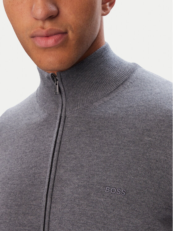 BOSS BOSS Pletena jopica H-Balonso-L 50571915 Siva Regular Fit