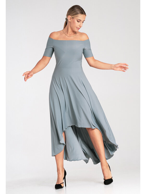 FIGL FIGL Φόρεμα βραδινό M1032 Γκρι Regular Fit