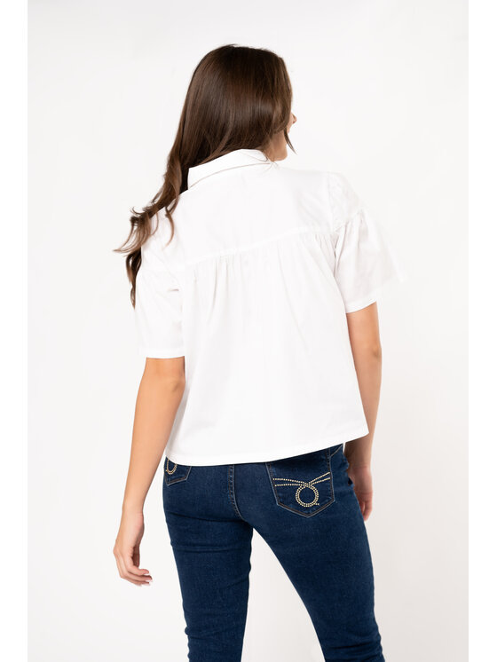 QUIOSQUE QUIOSQUE Blúzka 2US001 Biela Regular Fit