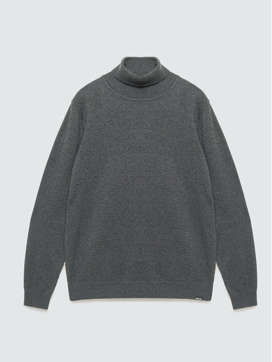 BIG STAR BIG STAR Sweter POLLEN Szary Basic Fit