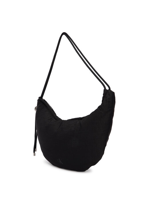 Calvin Klein Calvin Klein Дамска чанта Nylon Cord Small Hobo Bag LV04F3382G Черен