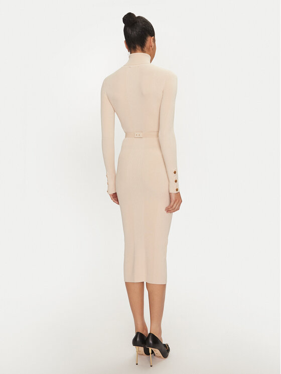 Elisabetta Franchi Elisabetta Franchi Trikotāžas kleita AM-25B-46E2-V440 Écru Slim Fit