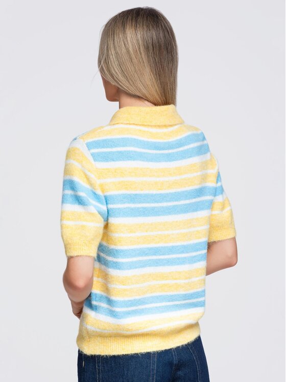 Ombre Ombre Svetr OW-SW-E0031 Žlutá Relaxed Fit