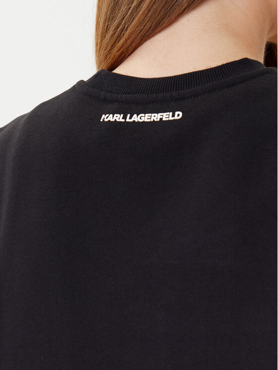 KARL LAGERFELD KARL LAGERFELD Μπλούζα A3W20066 Μαύρο Regular Fit