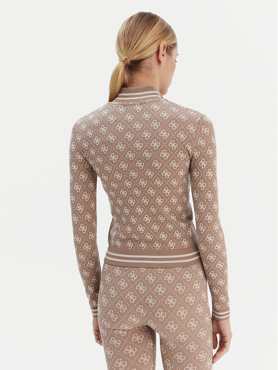 Guess Guess Majica dugih rukava V5BP08 K2000 Smeđa Slim Fit