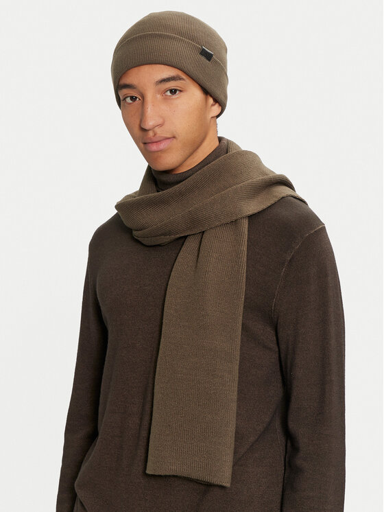 Jack & Jones Jack & Jones Σετ Κασκόλ και Σκούφος 12163827 Καφέ