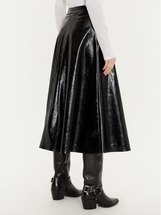 Sisley Sisley Tehisnahast seelik 4XAUL002E Must Regular Fit