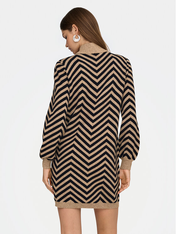 ONLY ONLY Vestito di maglia Julia 15366284 Marrone Regular Fit