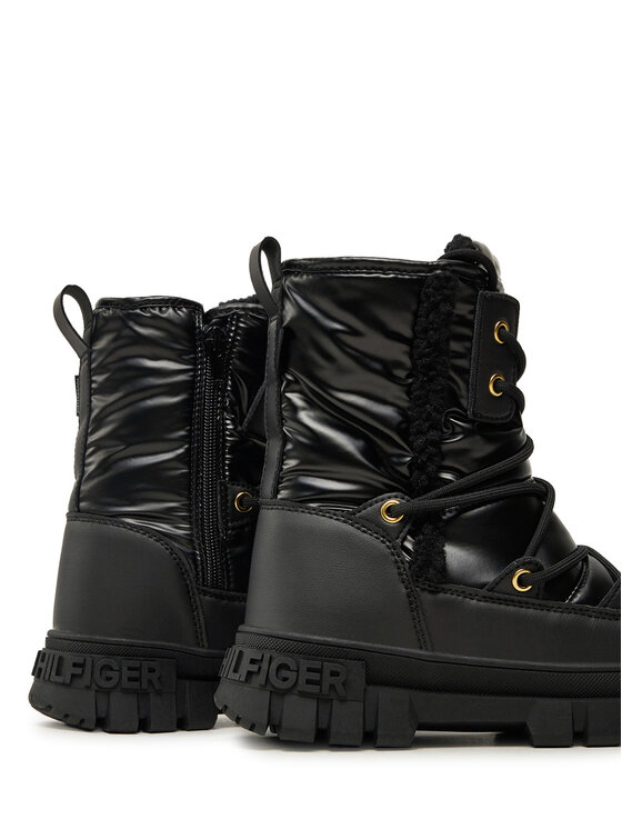 Tommy Hilfiger Tommy Hilfiger Śniegowce Fur Boot T3A5-33610-1695 S Czarny