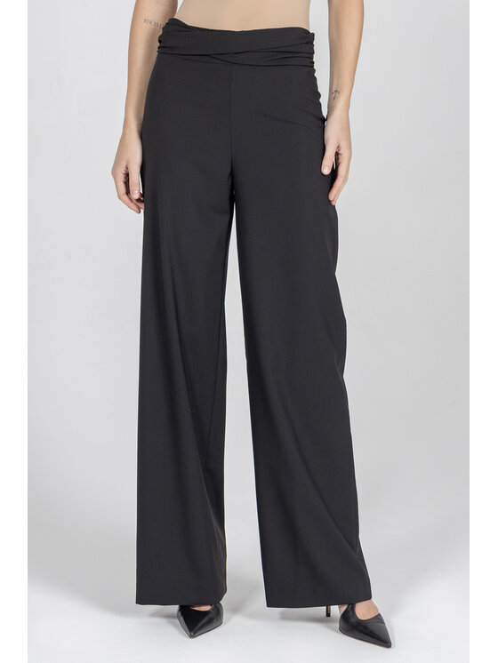 Deni Cler Milano Deni Cler Milano Spodnie materiałowe W-DC-5215-F2-G2-90-1 Czarny Loose Leg