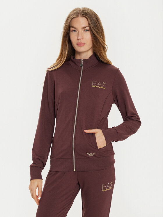 EA7 Emporio Armani EA7 Emporio Armani Majica dugih rukava 8NTM43 TJ9RZ 1755 Smeđa Regular Fit