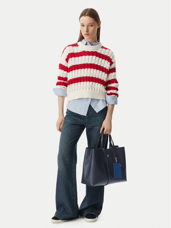 Tommy Hilfiger Geantă Th Icon Satchel AW0AW18723 Bleumarin