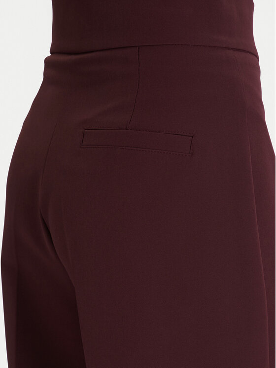 Maryley Maryley Kalhoty z materiálu 25IB680/M17 Bordó Regular Fit