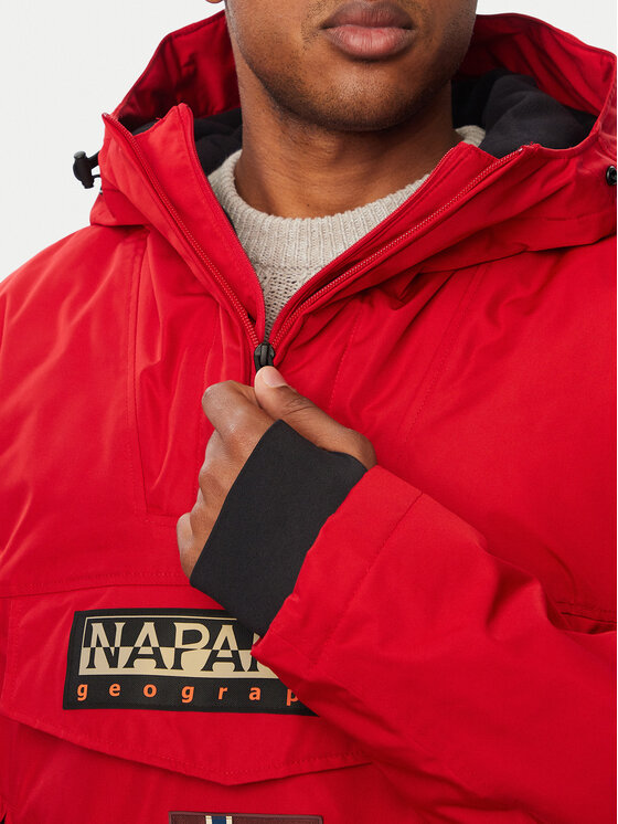 Napapijri Napapijri Kurtka anorak Rainforest Next NP0A4IB9 Czerwony ciemny Regular Fit