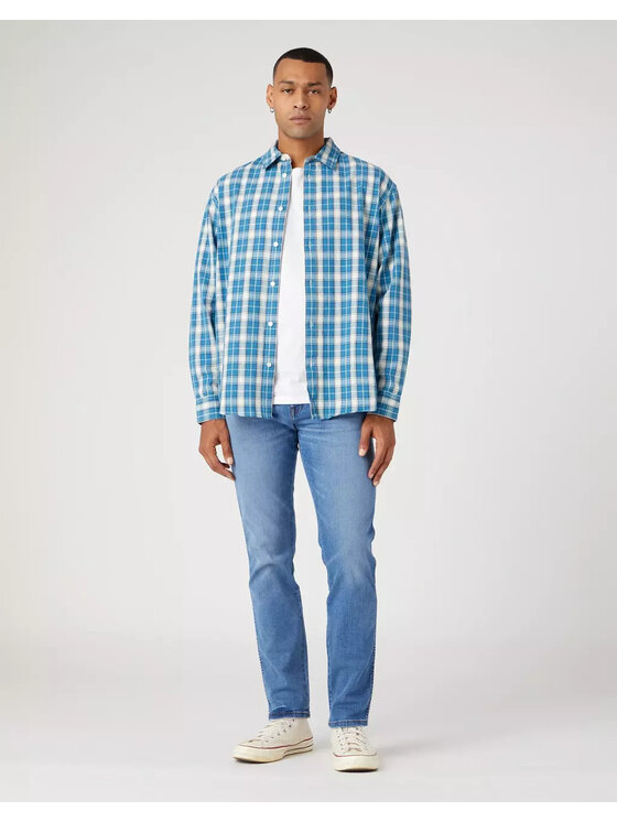 Wrangler Wrangler Jeansy TEXAS SLIM Niebieski Slim Fit