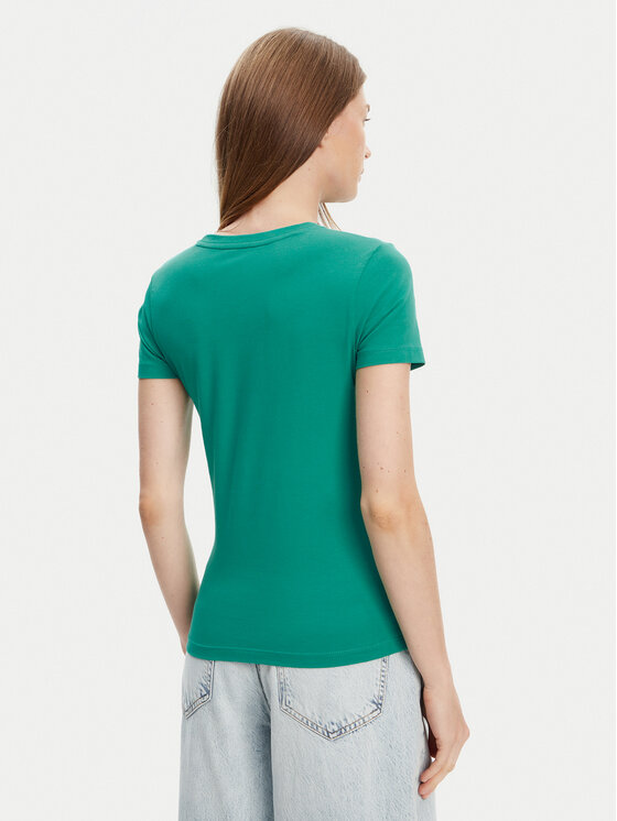 Guess Jeans Guess Jeans T-Shirt W4YI01 J1314 Zielony Slim Fit