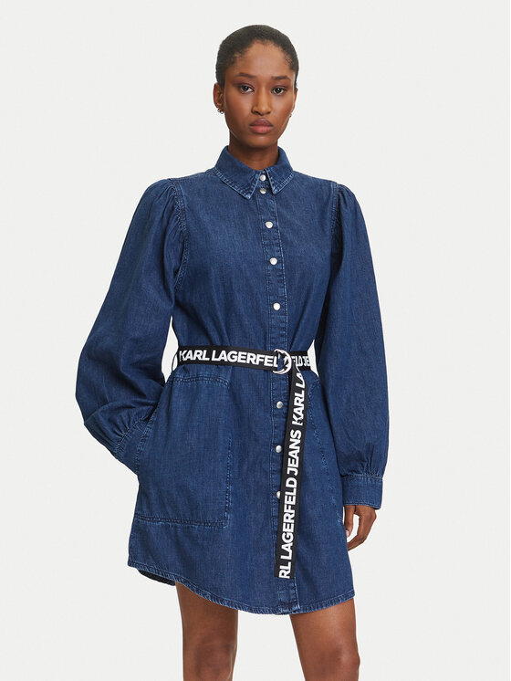 Karl Lagerfeld Jeans Karl Lagerfeld Jeans Rochie de blugi A3W13014 Albastru Regular Fit