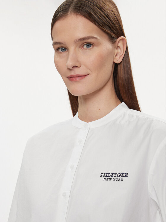 Tommy Hilfiger Tommy Hilfiger Koszula Monotype WW0WW41150 Biały Relaxed Fit