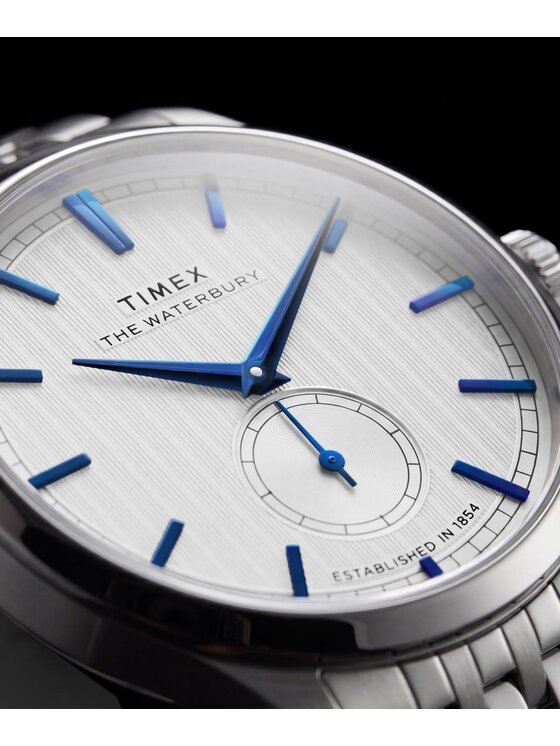 Timex Timex Zegarek TW2Y91800 Srebrny