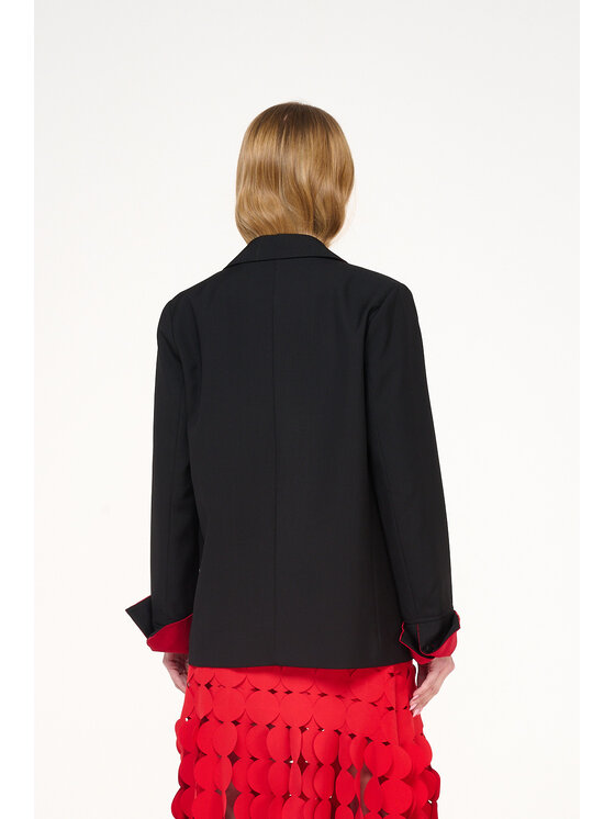 CASTELLANI CASTELLANI Marynarka Terrasa Czarny Regular Fit