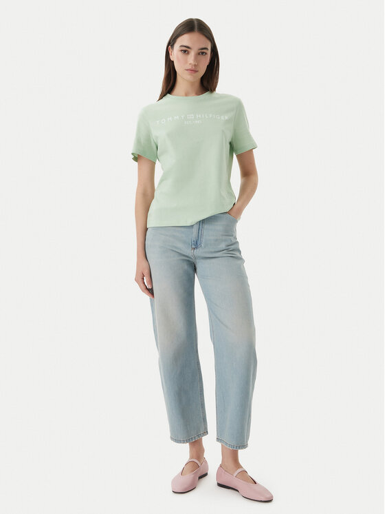 Tommy Hilfiger Tommy Hilfiger T-särk WW0WW40276 Roheline Regular Fit