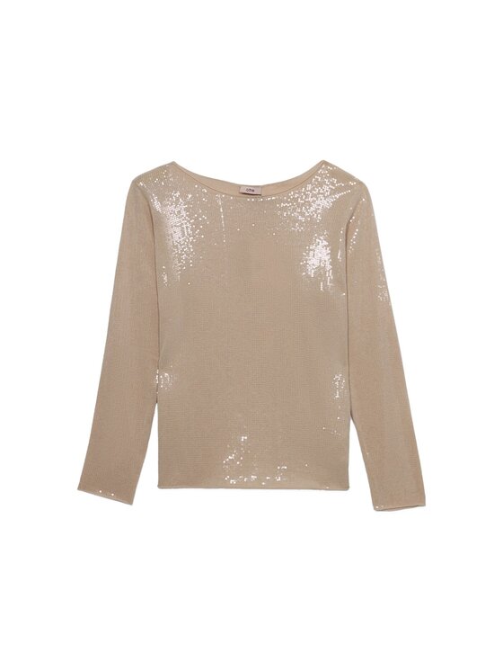 Oltre Oltre Cardigan M089J105027N002 Écru Slim Fit