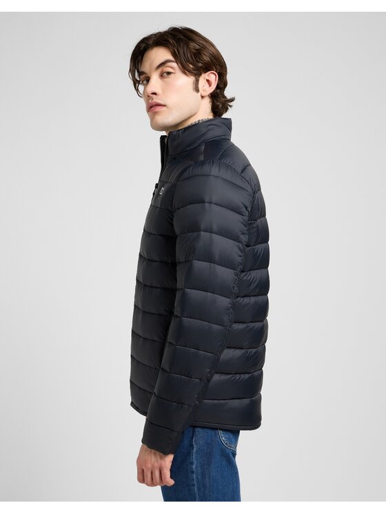 Lee Lee Kurtka przejściowa Stand Collar Puffer Czarny Regular Fit
