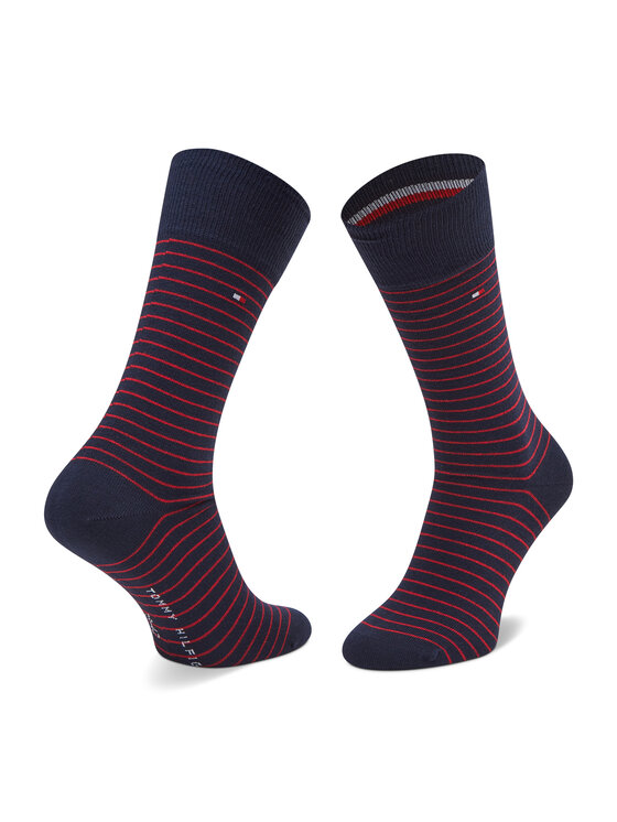 Tommy Hilfiger Tommy Hilfiger Комплект 2 чифта дълги чорапи мъжки 100001496 Тъмносин