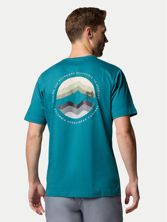 Columbia Columbia T-Shirt Kettle River™ 2120411 Turkusowy Regular Fit