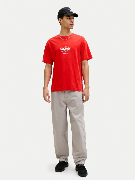 Jack & Jones Jack & Jones T-krekls Club 12289868 Sarkans Relaxed Fit