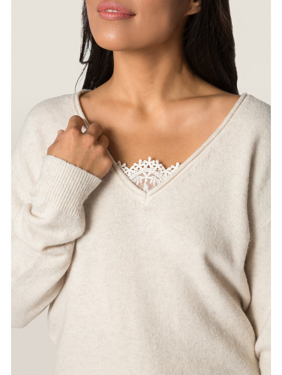 QUIOSQUE QUIOSQUE Sveter COFI SWEATER Écru Regular Fit