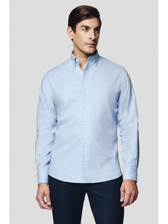 Lancerto Lancerto Koszula Tone KO073224000010 Niebieski Slim Fit