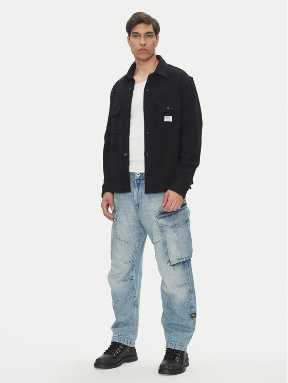 HUGO HUGO Ing Ekynone 50534184 Fekete Oversize