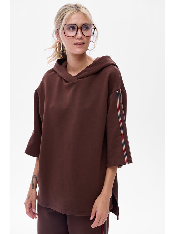 blue shadow blue shadow Bluza Cossa Brązowy Regular Fit