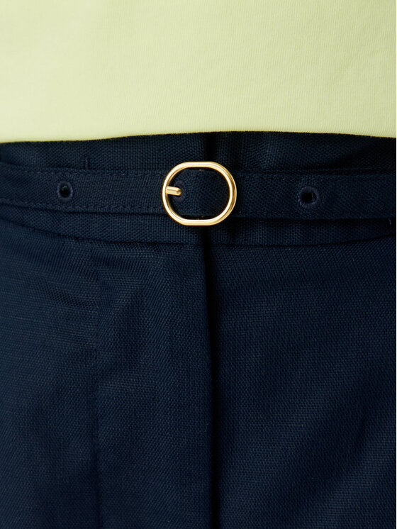 Tommy Hilfiger Tommy Hilfiger Šortky z materiálu WW0WW49040 Tmavomodrá Wide Leg