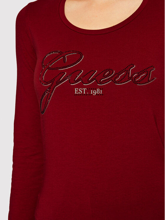 Blusa Raisa W1YI90 J1311 Bordeaux Slim Fit