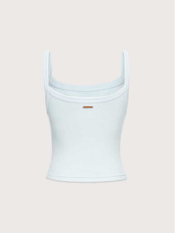 La Mania La Mania Top TESSA Błękitny Classic Fit