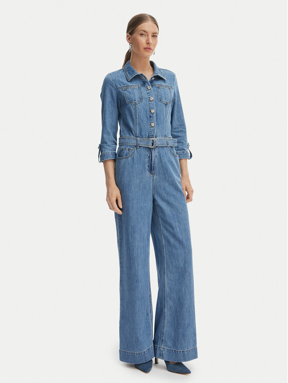 Morgan Morgan Kombinezons 261-PIMA Zils Wide Leg